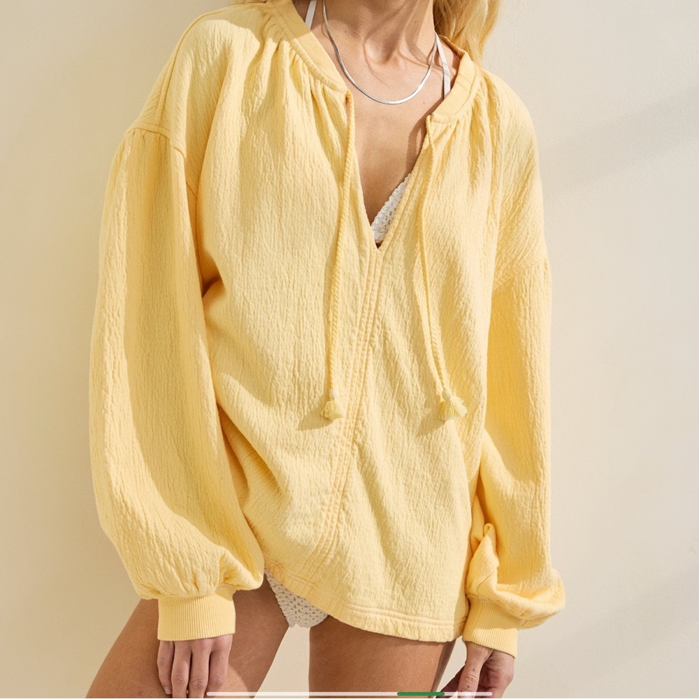 Yellow Hooded Pullover